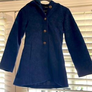 Jessica Simpson Kids Size Small 7 8 Navy Blue Hooded Peacoat VGUC Jacket